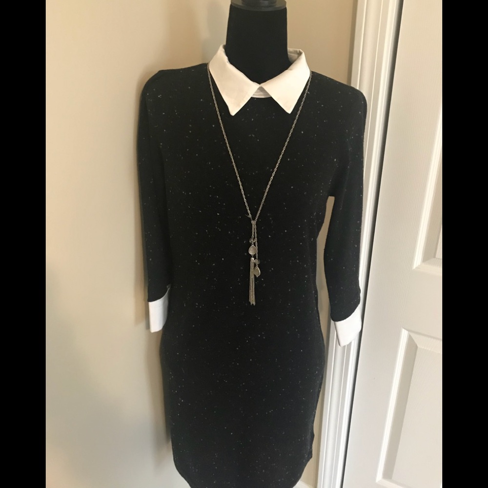 🌹Charcoal Grey Shirt Style Sweater Dress Sz Med